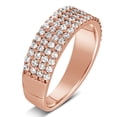 thumbnail image 3 of Unique 4 Row 1 Carat Round Diamond Wedding Ring Band in Rose Gold, 3 of 4
