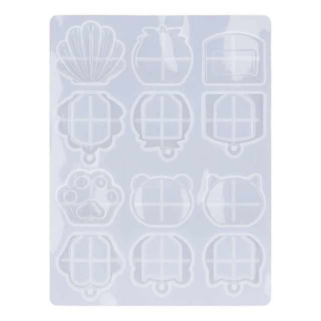 House Key Resin Mold, Flexible, Translucent, Reusable, Silicone, 6 Shapes