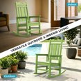 thumbnail image 7 of Oversized HDPE Outdoor Rocking Chair, All-Weather High Back Porch Rocker, Light Green, 7 of 7