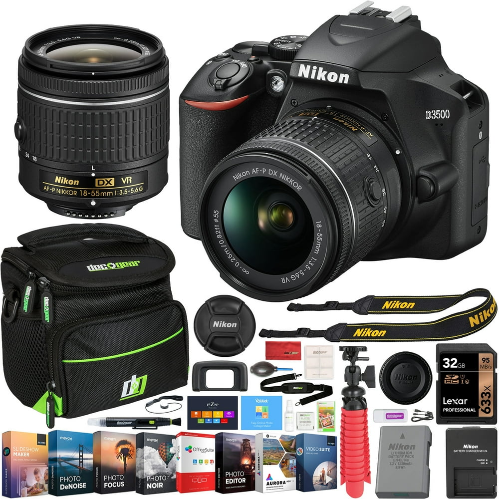 Nikon D3500 DSLR Camera with NIKKOR AFP DX 1855mm f/3.55.6G VR Lens