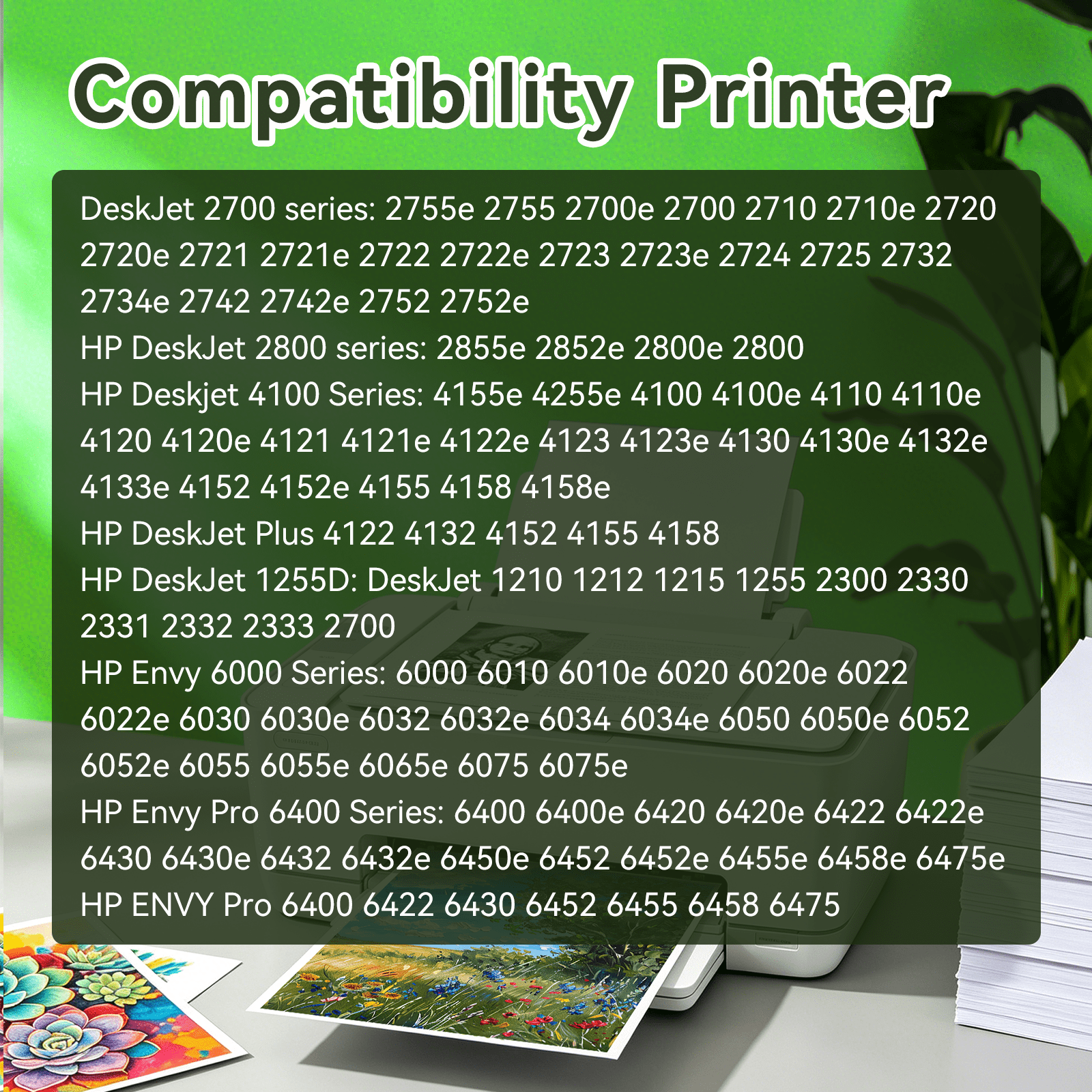 67XL Ink Cartridge Compatible for HP 67XL for HP 67 Ink Cartridge for  Deskjet 2700 2755 2852e 2842e 4252e Envy 6000 6052 6055 6400 Printer (Black Tri-color)