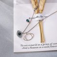 thumbnail image 3 of Titanium Steel Pendant Devil's Eye Minimalist Rose Gold Crystal Clawbone Does Not Fade, 3 of 5