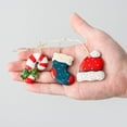thumbnail image 3 of 4 piezas de colgante pequeño de Navidad, calcetines, bolsa , sombrero Noel, colgante de bricolaje, lindo adorno de resina 3D para el, 3 of 8