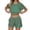 Army Green, variant on MuXiKeJi Clothes Womens Two Piece Lounge Sets Polka Dot Print Drop Shoulder Oversized Pullover Drawstring Shorts Set
