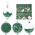 thumbnail image 3 of Fwttom Sequin Christmas Ball Ornaments Set of 16 Shatterproof Hanging Merry Christmas Tree Decorations for Holiday Gifts Xmas Decor, Green, 3 of 7