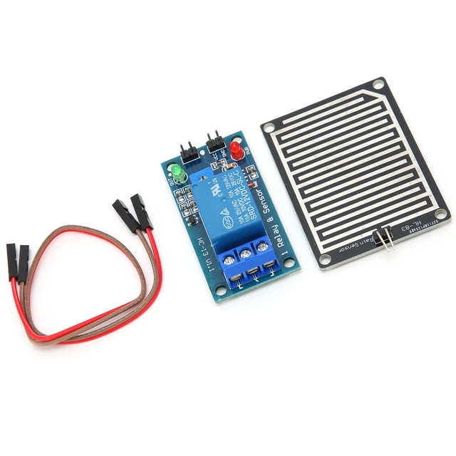 Módulo Sensor de Detección de Gotas de Lluvia Bling Bling Placa de Sensor Potenciómetro Ajustable