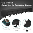 thumbnail image 6 of Coat Rack Wall Mount with Shelf 4 Hidden Hooks Modern Wooden Key Holder Entryway Organizer for Hallway Bedroom Bathroom Home Decor Storage for Hanging Coats Hats Bags Towels, 6 of 7