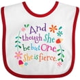 thumbnail image 3 of Inktastic 1st Birthday 1 Year Old Girl She is Fierce Girls Baby Bib, 3 of 4