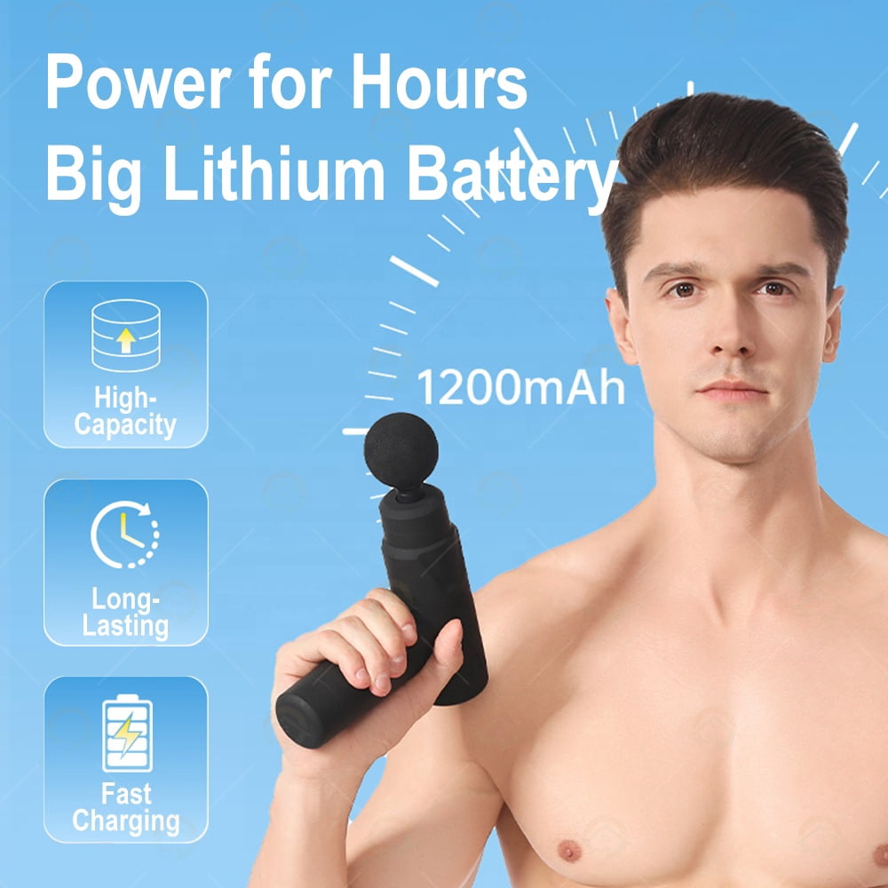 Portable Mini Fascial Gun Lightweight Deep Tissue Massage Gun Electric Vibration Massager for Full Body Muscle Relaxation
