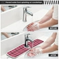 thumbnail image 5 of Coolnut Vintage Pink Plaid Kitchen Sink Splash Guard 2 Packs Faucet Absorbent Mats Classical Xmas Check Faucet Handle Drip Catcher Quickly Drying Mat for Kitchen Counter Bathroom, 23.6"x5.5", 5 of 7