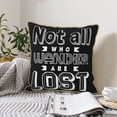 thumbnail image 6 of Zufioo Not All Who Wander Are Lost 2 Print Velvet Border Throw Pillow Cover, Zipper Throw Pillow Protector for Cushions Sofa Bedroom Home Decorations-20"x20", 6 of 8