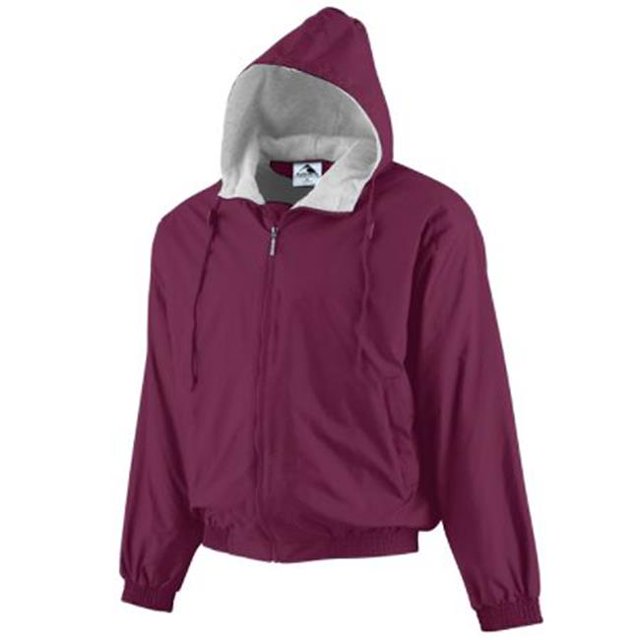 3280A Veste à Capuche Doublée en Polaire Taffetas, Marron - Moyen