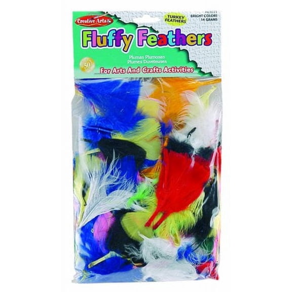 Turkey Feathers, Bright Colors, 14 Grams