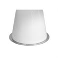 thumbnail image 4 of John Dining Table, 53 Inch Round Top, Modern Cone Base, White, Steel, 4 of 7