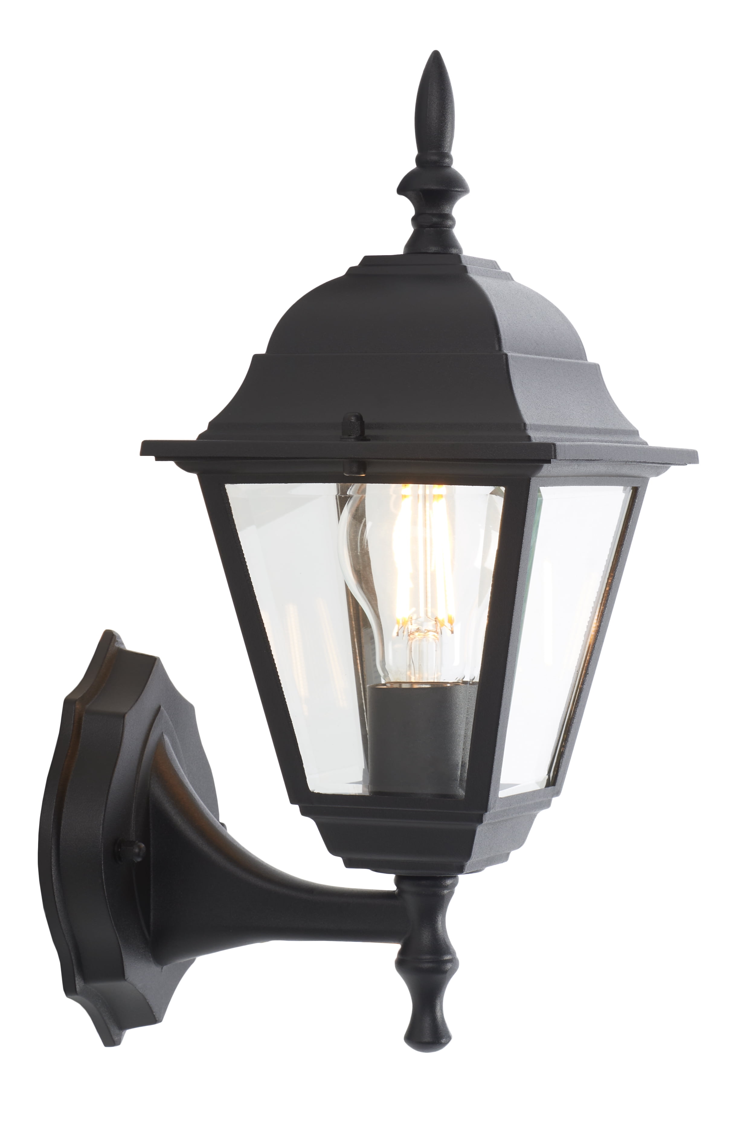 SAFAVIEH Rhion 2-Light A19 Black Steel Wall Sconce with Black Shade, Set of 2