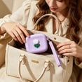 thumbnail image 5 of Tulip Style Silicone Headphone Organizer, Waterproof Dirt Resistant Storage Case, Anti-Drop Zipper Design with Hanging Rope, Cute Organizer for Key Headphone Cable Change Lipstick Daily Storage, 5 of 6