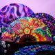 thumbnail image 5 of Ventilador BBTO Clap para baile en línea, plegable, con brillo UV, 4 unidades, 5 of 6