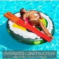 thumbnail image 2 of Swimline Bouée Gonflable Ronde Géante de 60 Pouces en Forme d'Île Roulée, Radeau, Chaise Longue avec Baguettes de 73 Pouces pour Adultes et Enfants, 2 of 6