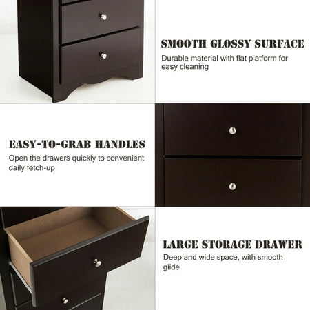 Gymax 6 Drawer Chest Dresser Clothes, Tall Dresser With Deep Drawers Ikea