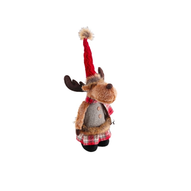 Inteprter Adorno de Navidad colgante de pared entretenimiento dulce regalo muñeca de Navidad multipropósito luminoso estirable espacio vacaciones Kits de decoración para fiestas Gris Inteprter HA070441-02