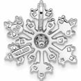 thumbnail image 4 of Sterling Silver Rhodium-Plated Cz Snowflake Chain Slide (18 X 16.05) Made In Thailand -Jewelry By Sweet Pea, 4 of 8
