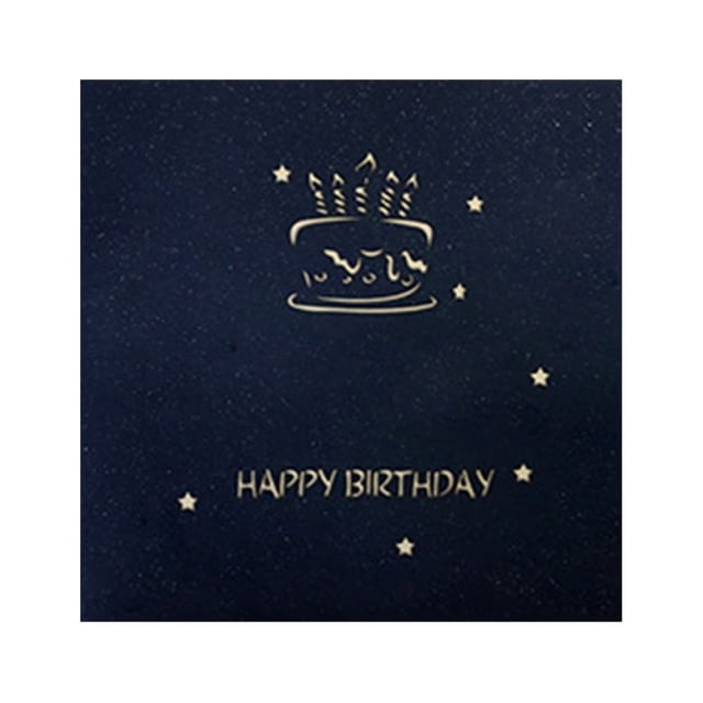 Tarjetas de cumpleaños con música 3D, tarjeta de feliz cumpleaños con pastel de cumpleaños musical emergente, tarjetas de felicitación, postal, 1 paquete