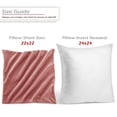 thumbnail image 3 of Nestl Velvet Throw Pillow Covers Solid Square Soft Decorative Pillow Cover for Sofa, 20" x 20", Misty Rose, Pack of 2, 3 of 8