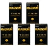 5 Pack Trojan MAGNUM Thin Ultrasmooth Lubricant Condoms, 12 count