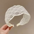 thumbnail image 4 of TIANZEN French Lace Wide Headband Elegant Hair For Boho Floral Embroidered Stretchable Hair Band Women Knotted Headband, 4 of 4