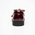 thumbnail image 3 of Yazi Girl’s Patent Leather Loafer Tassel Bow Flats with Hook-and-Loop Fastener School Uniform Dress Shoes for Girls, 3 of 13