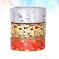 thumbnail image 3 of 3PCS Christmas Tree Decoration Ribbon Christmas Ribbon Christmas Trees Decor Colorful Ribbon (2m Gold Ribbon + 2m Silver Ribbon + 2m Red Ribbon), 3 of 9