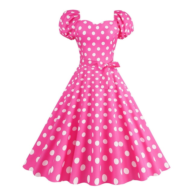 AherBiu Robes Vintage pour Femmes, Robe de Soirée à Carreaux des Années 1950, Longueur Genou