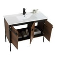 thumbnail image 3 of Fine Fixtures  Oakville Bathroom Vanity  with White Ceramic Sink Walnut Ebony - Black Hardware 42 Inch, 3 of 8