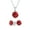 Red-Jul, variant on Bling Jewelry Womens Traditional Bridal Necklace Set with CZ Gemstone Earrings in Sterling Silver