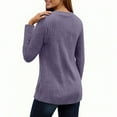 thumbnail image 7 of Ounisa Womens Long Sleeve Shirts Casual V Neck Tunic Tops Fashion Loose Fall Sweaters, 7 of 7