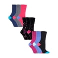 thumbnail image 1 of Gentle Grip - 9 Pairs Ladies Cotton Soft Top Patterned Non Elastic Crew Socks, 1 of 2