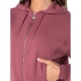 thumbnail image 6 of Celebrity Pink Women's and Women's Plus Zip Front Fleece Hoodie Sweatshirt, Sizes XS-4X, 6 of 8