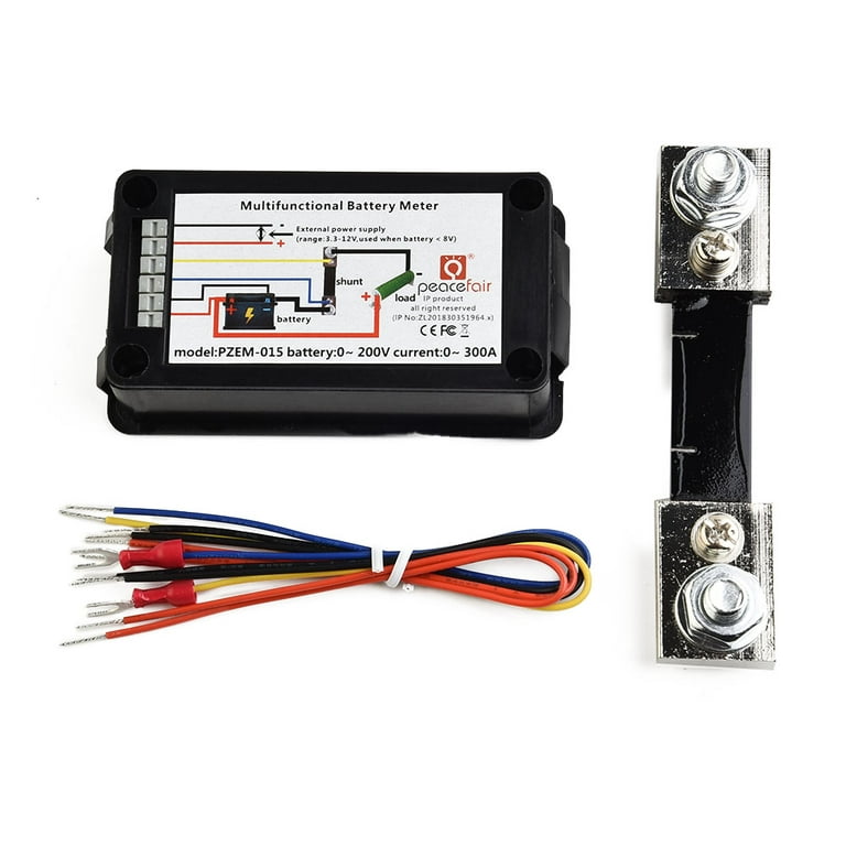 FANSU DC Battery Monitor Meter Current Voltage Power Multimeter Ammeter  Voltmeter LCD 