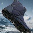 thumbnail image 5 of adviicd Mens Boots Mens Barefoot Boots Shoes Minimalist Winter Snow Boots Warm Ankle Booties with Arch Support (Blue,9.5), 5 of 6