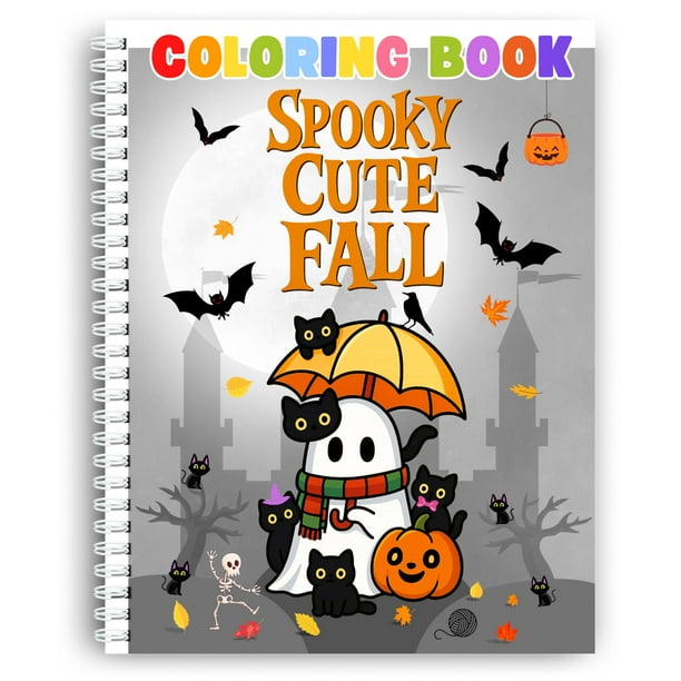 Libro para colorear Merry Minis Spooky Cute Fall Halloween 3+