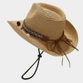 thumbnail image 5 of Beach Hats for Women Wide Brim UV Hat for Travel Look Summer Sun Hat Trend Fashion Casual Style Outdoor Shade Beach Cowboy Hat Sun Hat, 5 of 6