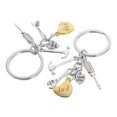 thumbnail image 4 of KAKOWELY Juego de 2 llaveros ligeros para papá, con llave inglesa y martillo, ideal para regalar a los niños, para el Día del Padre, bodas y cumpleaños., 4 of 5
