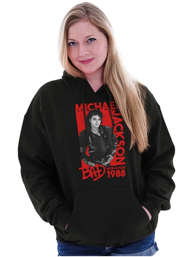 Michael Jackson Bad World Tour 1988 Graphic Pullover Hoodie Brisco