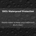 thumbnail image 4 of Black Extra Long Waterproof Shower Curtain Liner 71x79 Inches, 4 of 8