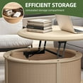 thumbnail image 3 of Uforic Round Rattan Drum Coffee Table with Lifting Top, 3 of 9