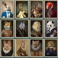 thumbnail image 2 of Pintura de animales renacentistas, retrato de León, flamenco, Tigre, conejo, Victoriano, arte de pared, imagen divertida, póster de lienzo, decoración del hogar, 2 of 4