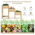 thumbnail image 3 of Raised Garden Bed 3-Tier Wooden Elevated Planter, Outdoor Vegetable Flowers, Drainage, Natural Wood, 3 of 8