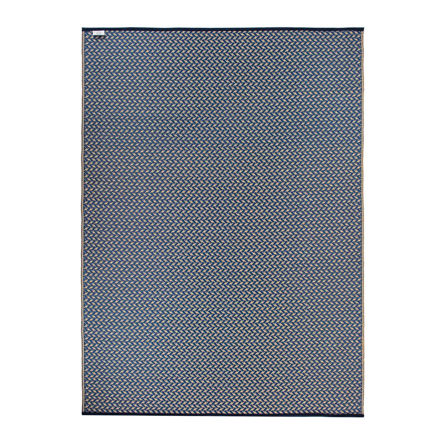 World Rug Gallery Contemporay Solid Reversible Plastic Indoor and Outdoor Picnic Mat, Camping Rug, RV Rug - NAVY 5' X 7'