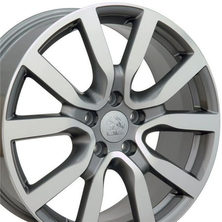 Golf Cart Replica - 18 x 7.5 in. Golf Style Wheel Replica, Gunmetal Machined Face for VW Volkswagen Golf