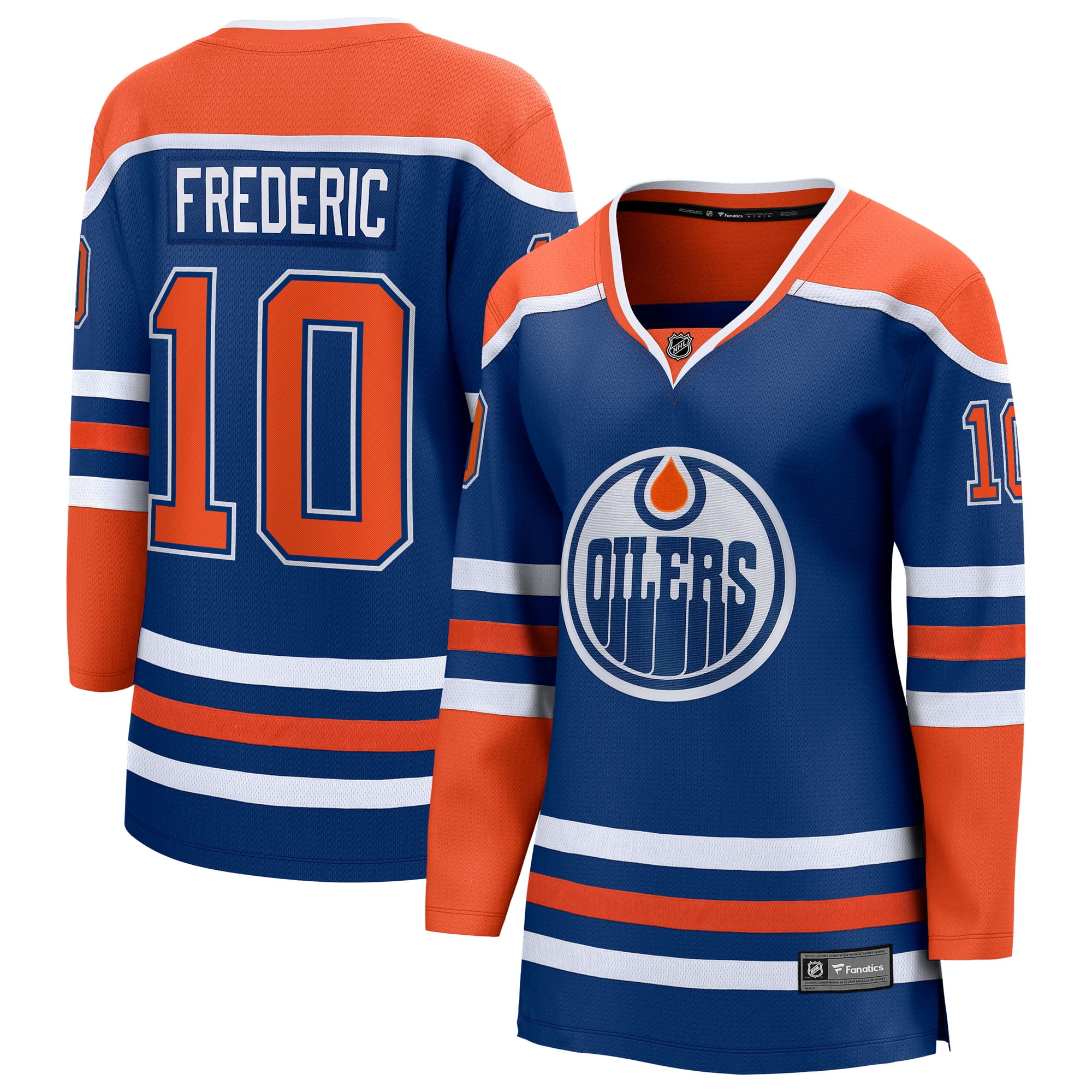 Women's Fanatics Trent Frederic Royal Edmonton Oilers Home Breakaway Jersey